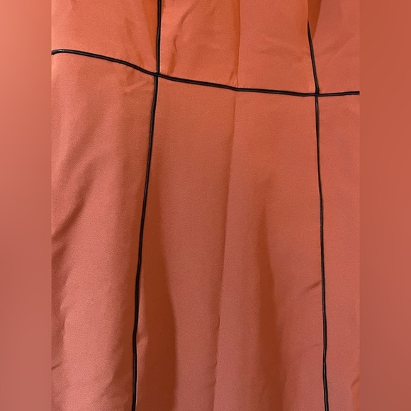 NEW Alexia Admor Rust Sheath High Neck Sleeveless Midi Dress - Picture 5 of 9